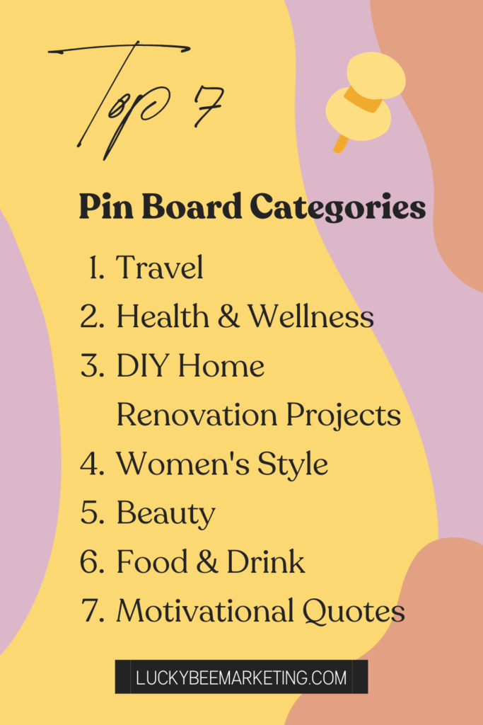 Top Pinterest Board Categories